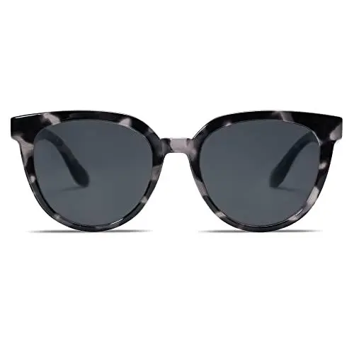 Produktbild: SOJOS Runde Polarisierte Sonnenbrille Damen Herren Klassische Retro Stil UV400 SJ2175 mit Graue Rahmen/Graue Linse