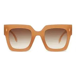 Produktbild: SOJOS Sonnenbrille Damen Groß Vintage Retro Quadratisch Cateye Rahmen UV400 Schutz Klassische Outdoor Moderne eckig Übergroß Sonnenbrillen SJ2194 mit C3 Milchig Orange Rahmen