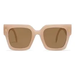 Produktbild: SOJOS Sonnenbrille Damen Groß Vintage Retro Quadratisch Cateye Rahmen UV400 Schutz Klassische Outdoor Moderne eckig Übergroß Sonnenbrillen SJ2194 mit C6 Creme Braun Rahmen