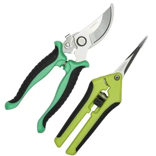 Produktbild: SOKAWO Bypass- Gartenschere Set, Astschere, Baumschere für Pflanzen, Rose und für Saubere Präzise Schnitte, Komfortabel in der Hand