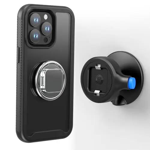 Produktbild: SOKUSIN Handy Wandhalterung, Universal 360° Drehbar Smartphone Küchenwandhalterung Portable Phone Holder kompatibel Kompatibel mit iPhone 15 14 13 12 11 Plus Pro Max Mini Samsung S24 S23 Ultra Xiaomi