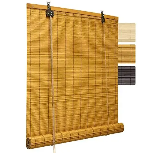 Produktbild: Sol Royal Bambusrollo 120 x 160cm SolDecor B86 - Sichtschutz Fenster Rollo Ohne Bohren - Raffrollo Bambus Inkl Klemmfix Träger - Holzrollo Natur mit Kindersicherheitsclip - Bambus