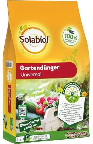 Produktbild: Solabiol Bio Gartendünger Universal mit Sofort- und Langzeitwirkung für Obst, Gemüse und Zierpflanzen 5 kg