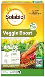 Produktbild: Solabiol Veggie Boost, Biostimulanz aus rein pflanzlichen Extrakten verbessert und reguliert die natürlichen physiologischen Prozesse der Pflanzen, 250 ml Konzentrat