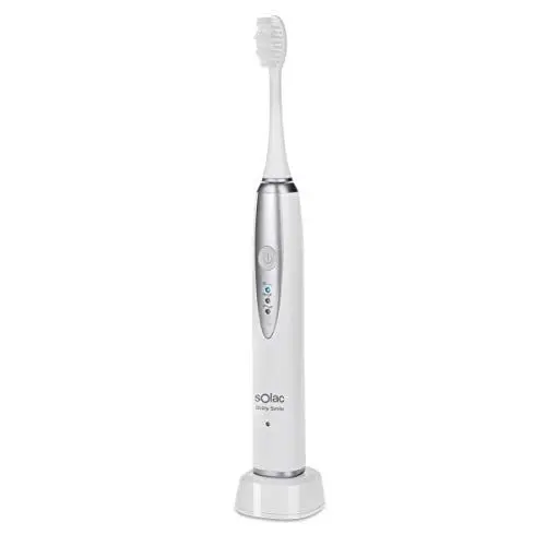 Produktbild: Solac - Shiny Smile elektrische Zahnbürste | Wiederaufladbare Schalltechnologie | 2 Aufsätze | 3 Reinigungsmodi | 2 Timer | Effektive Reinigung: Complete Clean & Zone Timer