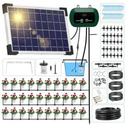 Produktbild: Solar Bewässerungssystem 300 Automatische BewäSserung Modi, Automatische Bewässerungssystem Garten mit 30M Tropfschlauch, Bewässerungssystem für Topfpflanzen, Garten, Balkon Pflanzen, Gewächshaus