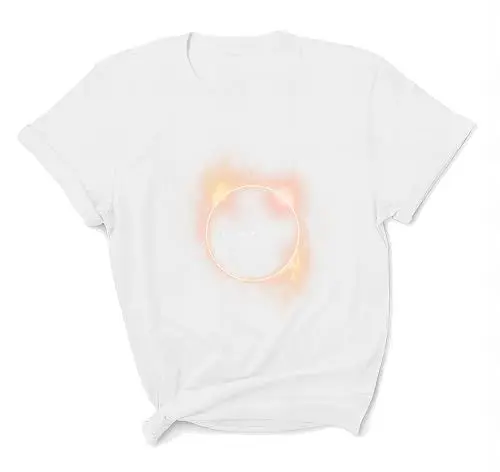 Produktbild: Solar Eclipse 4-08-2024 Offizielles Unisex-T-Shirt für Herren und Damen, weiß, M