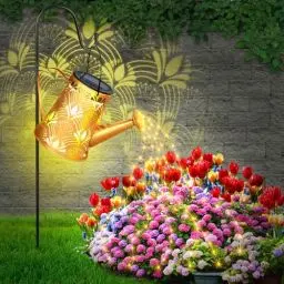 Produktbild: Solar Gießkanne mit Lichterkette Aussen Gartendeko Vintage, LED Solarlampen für Außen Solarlichterkette Außen Wetterfest mit Schäferhaken, Solar Lichter Aussen Solarleuchten Terrasse Balko Garten Deko
