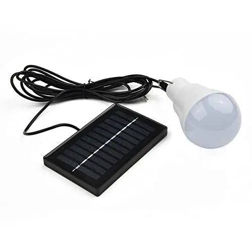 Produktbild: CNANRNANC Solar Glühbirne LED Solarlampen für Außen,Solar Laterne Camping Lampe Solar Hängelampe mit Solarpanel,15W Licht Birne,Solarbeleuchtung für Camping,Wandern,Angeln,Gartenhaus
