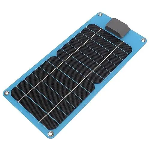 Produktbild: Solar-Autobatterieladegerät, Solarpanel-Ladegerät, Langlebig, Pflegeleicht, 8 W, 5 V, Hohe Temperaturbeständigkeit, für Autos, Motorräder, Boote, Wohnmobile