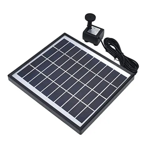 Produktbild: Solarbrunnenpumpe, ABS-Material, Solarbetriebene Gartenbrunnenpumpe, Verschiedene Düsen, Breite Anwendung, für Schwimmbäder, Wasserparks, Gärten