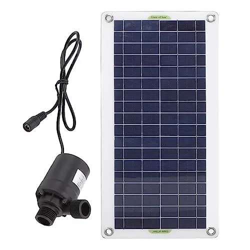 Produktbild: Solar-Brunnen-Pumpen-Kit, 30W 12V 800L/h Polysilizium-Solarpanel-Wasserpumpe für Vogelbad, Fischteich, Garten, Hydroponik, Rasen, Aquakultur, Kleine Teichpumpe für draußen