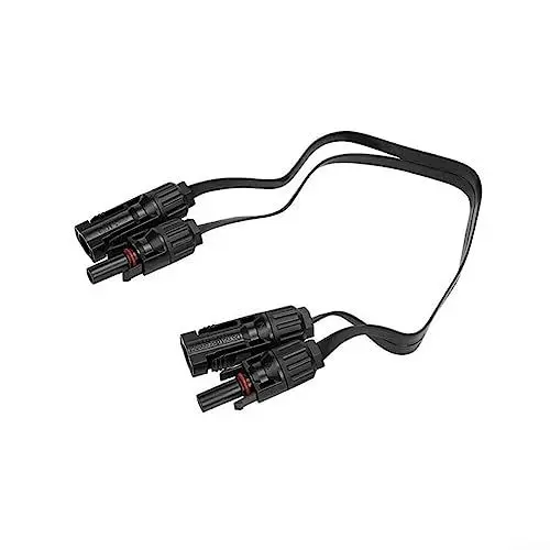 Produktbild: Solarkabel, 1 x superflache Solar-Photovoltaik-Verlängerungsleitung, Kupfer, flexibles Flachkabel, Solarmodul-Anschlussadapter, 0,5 m, 1 kV