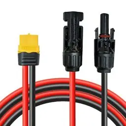 Produktbild: Solarladekabel Solarkabel 0.6M/3M, Solarstecker auf XT60 Stecker Solarpanel Adapter Kabel, für EF DELTA 2 und River Pro MAX Powerstation 757 Powerhouse Solar Generator (60CM)