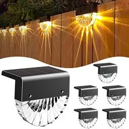 Produktbild: Solarlampen für Außen Garten, Wasserdichte Solar Lampe für die Garten dekoration | 6 Stück LED Gartenlampen für Terrasse, Garten, Stufen und Treppen, 2 Modi LED Warmweiß/Farbwechselnde Beleuchtung