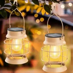Produktbild: Solarlaterne für Außen, Solarlampen für Außen IP65 Wasserdicht, Metall LED Gartenleuchte für Dekoration Garten, Patio, Baum, Camping, Rasen(2 Stück)