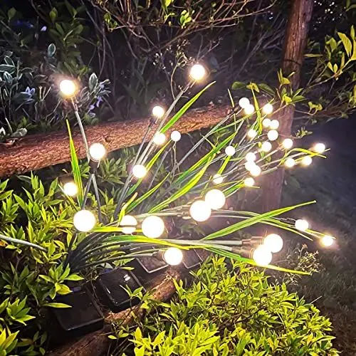 Produktbild: Solarleuchten Garten für Außen 4 Stück mit 40 Kugeln,Solar Gartenleuchten Warmweiß, Solarleuchten LED Dekorative Licht IP65 Wasserdichte für Rasen Gehweg Balkon Terrassen Landschaft Wegbeleuchtung