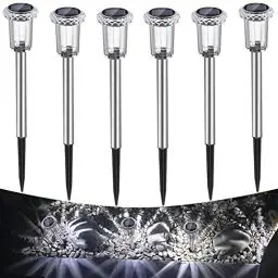 Produktbild: Solarleuchten für Außen, (6 Stück) Solarlampen Garten Außen Kaltes Weiß,IP65 Wasserdicht Kabellos LED Gartenleuchten für Garten,Balkon,Auffahrt,Weg, Bäume,Rasen, Sträucher