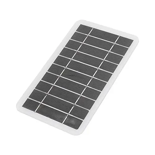 Produktbild: Solarpanel, Solarpanel-Ladegerät mit Exquisiter Verarbeitung, Polysilizium, 2 W, 5 V, USB-Solarpanel für Camping, Wandern