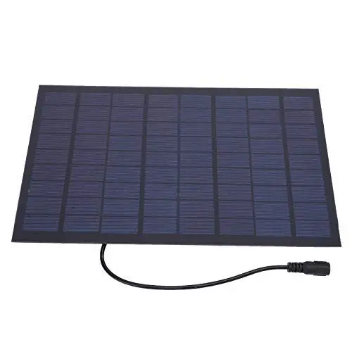 Produktbild: Solarpanel, Tragbares Mini-Solarpanel-Ladegerät, 18 V, 9 W, Hohe Umwandlungsrate mit 11,8-Zoll-Kabel, Runder Gleichstromstecker, Solar-Ladegerät, Solarmodule
