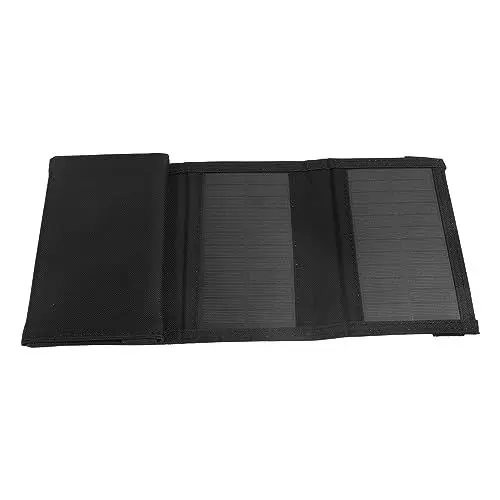 Produktbild: Solarpanel, tragbares Solar-Ladegerät, 14 W, 6 V, USB, faltbar, Solar-Powerbank-Station, wasserdicht, für Camping im Freien, Wohnmobil