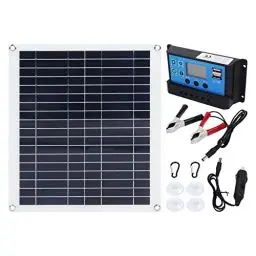 Produktbild: Solarpanel-Kit-System, 100 W Photovoltaik 20 W Tragbares Faltbares Solarladegerät mit 100 A-Controller für Wohnmobil, Boot, Zelt, Auto