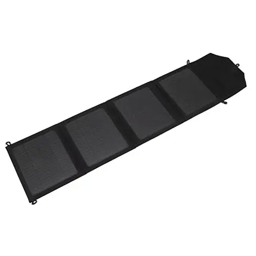 Produktbild: Solarpanel-Ladegerät, Tragbares Faltbares Solarpanel 40 W Solarladegerät mit 2 USB-Schnittstellen für Batterietelefon, Flut- und Sicherheitsbeleuchtung