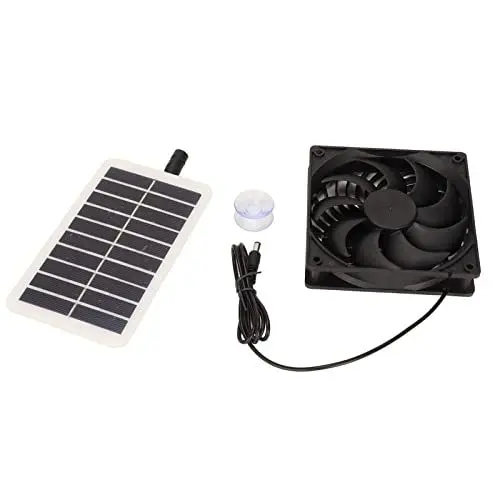 Produktbild: Solarstrom-Panel-Abluftventilator, 15 W, Solarpanel-Solar-Abluftventilator Zur Geruchsentfernung Im Schuppen, Energiesparender Solarstrom-Ventilator für Solargewächshaus, Haustierh
