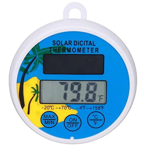Produktbild: Solarthermometer Maximale Minimale Wassertemperaturanzeige Digitales Thermometer Schwimmbad Spa Pool