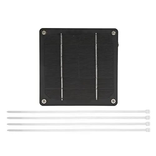 Produktbild: Solarventilator, 5 W, 6 V, Monokristallines Silizium, ABS, Solarpanel-Ventilator, Solar-Klimaanlage, Solar-Gewächshausheizung mit der Intensität der Sonne für Verschiedene