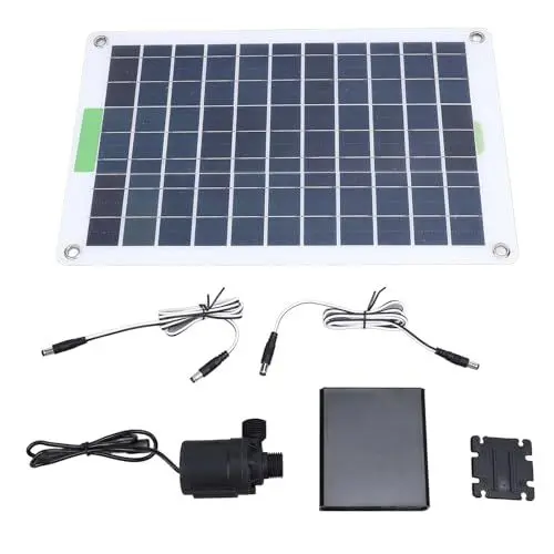 Produktbild: 1-teiliges Solar-Wasserpumpen-Set, 100 W Monokristallines Silizium-Solarpanel, 5 M Hub, Geräuschloses Design, Energiespeicherbox für Gartenpool, Fischkasten, Teich