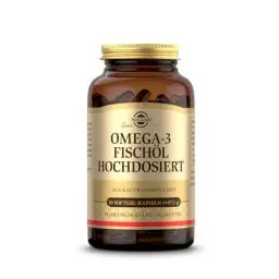 Produktbild: SOLGAR® Omega-3 Fischöl hochdosiert | Kaltwasser-Fischöl mit EPA und DHA | Mehrfach ungesättigte Fettsäuren | mit 1764 mg Omega-3-Fettsäuren pro Tagesdosis | 50 Softgel-Kapseln