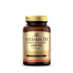 Produktbild: SOLGAR® Vitamin D3 600 IU | 15 µg Cholecalciferol | Für das Immunsystem, die Knochen & Muskeln | 120 vegetarische Kapseln