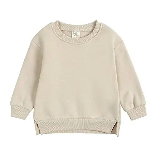 Produktbild: Solid Coat Sweatshirt Plus Pullover Top Babys Farbe Tops Jahr Mit (Beige, 6-9 Months)