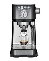 Produktbild: Solis Barista Perfetta Plus V2 Espressomaschine, Halbautomatische Kaffeemaschine mit Milchschäumer, Programmierbare Kaffeemaschine mit abnehmbaren Wassertank, Heißwasser- und Dampffunktion, Schwarz