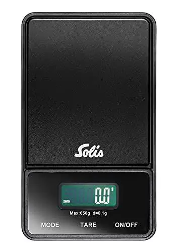 Produktbild: Solis Digital Pocket Scale 1030 Waage - Küchenwaage Digital - Feinwaage - Kompakte Küchenwaage / Espresso Waage - Max. 650 Gramm - Automatische Abschaltung Nach 60 Sekunden - Verschiedene Maßeinheiten