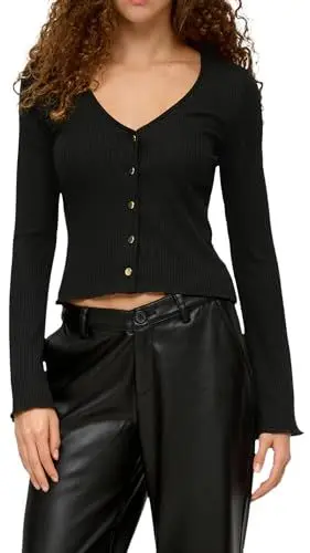 Produktbild: S.Oliver Damen 2138341 Jersey-Jacke Mit Knopfleiste, 9999,M