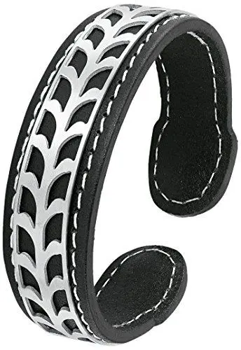 Produktbild: s.Oliver Jewel Herren-Armreif Edelstahl mattiert Leder - 507837