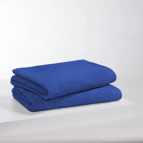Produktbild: s.Oliver 2 TLG Duschtuch Set 70x140cm - 100% Baumwolle, 600 g/m², weich & saugstark, Doppelpack Duschtücher blau