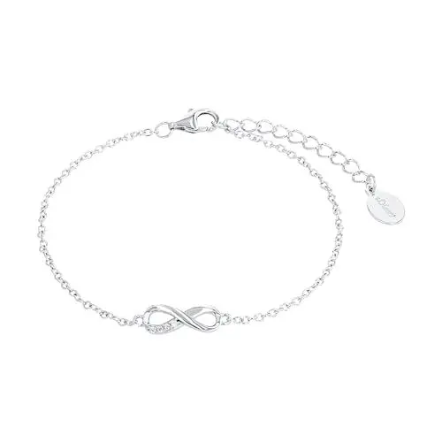 Produktbild: s.Oliver Damen Armkette Infinity, 925er Sterling Silber rhodiniert