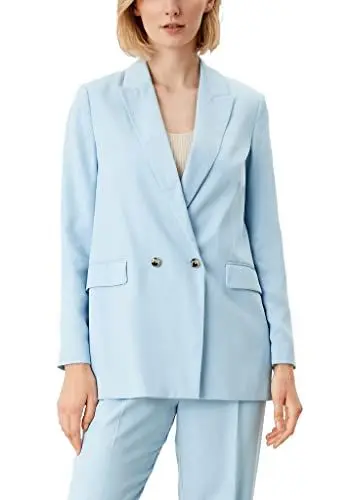Produktbild: s.Oliver BLACK LABEL Damen 150.10.202.15.152.2110535 Blazer, Light Blue, 34 EU