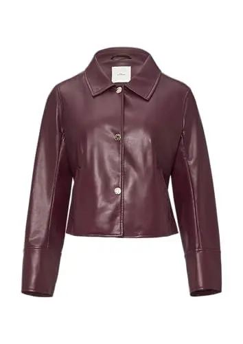Produktbild: s.Oliver BLACK LABEL Damen 2156096 Jacke Lederimitat, 4907, 62