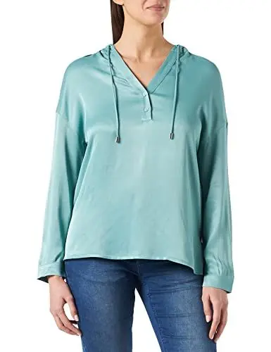 Produktbild: s.Oliver BLACK LABEL Damen Bluse Langarm Loose Fit Blouse, Dusty Green, 42 EU