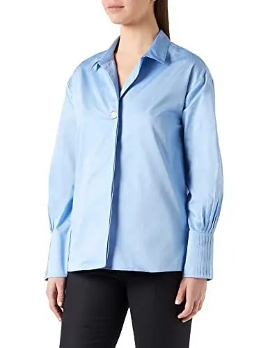 Produktbild: s.Oliver BLACK LABEL Bluse mit Plissée-Detail Light Blue 44