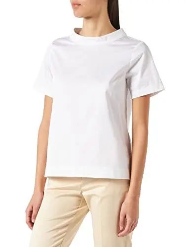 Produktbild: s.Oliver BLACK LABEL Damen met korte mouwen Blouse, Weiß, 44 EU