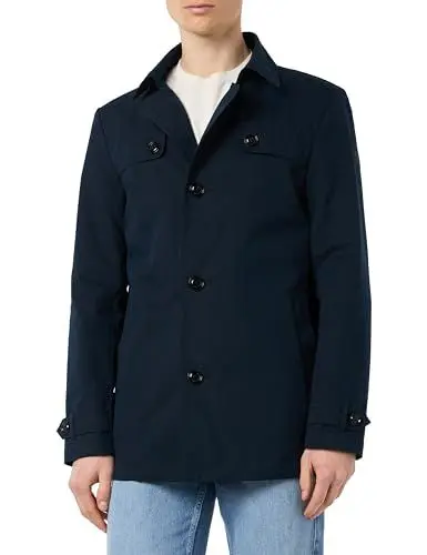 Produktbild: s.Oliver BLACK LABEL Herren 2148938 Trenchcoat, blau 5978, 52