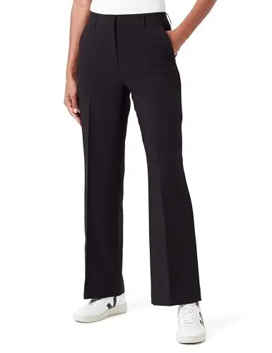 Produktbild: s.Oliver Black Label Hose mit Bügelfalten, Relaxed Fit Damen, Schwarz 9999, 34W / 32L