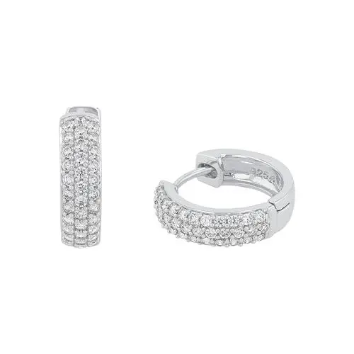 Produktbild: s.Oliver Creolen 925 Sterling Silber Damen Ohrschmuck, mit Zirkonia synth., 1,5 cm, Silber, Kommt in Schmuck Geschenk Box, 2025990