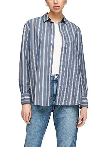 Produktbild: s.Oliver Damen 120.10.103.10.100.2064075 Bluse, Blue Stripes, L