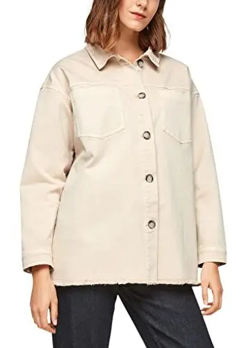 Produktbild: s.Oliver Damen 120.10.108.26.150.2105299 Jeansjacke, beige, L